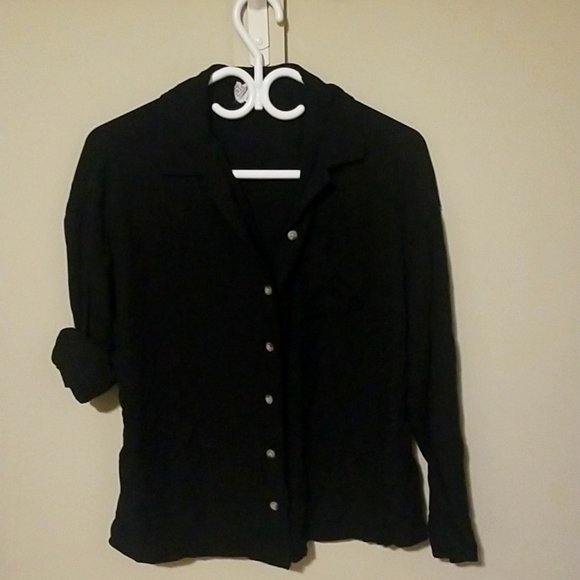 Core Life Black Button Down Shirt - Picture 2 of 6